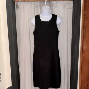 Talbots Black Sheath Mini Dress Sleeveless Crew Neck